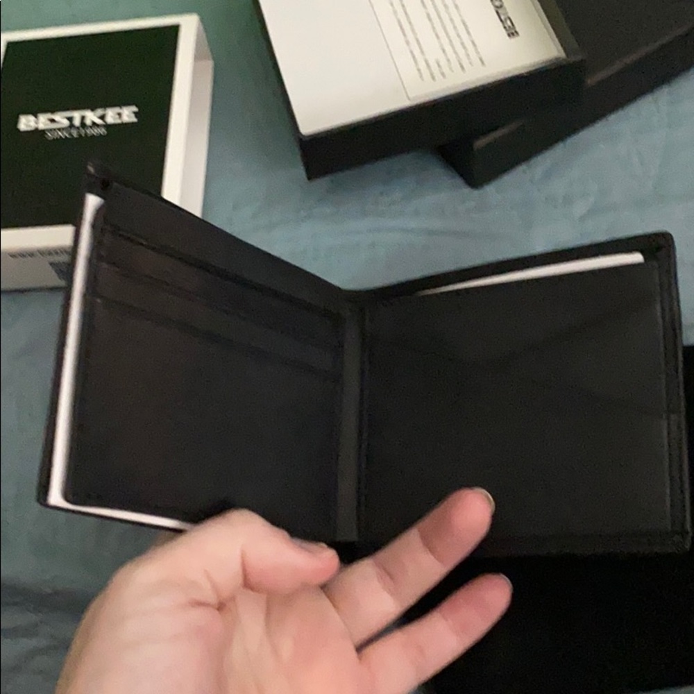 Men’s RFID New Black Leather Wallet